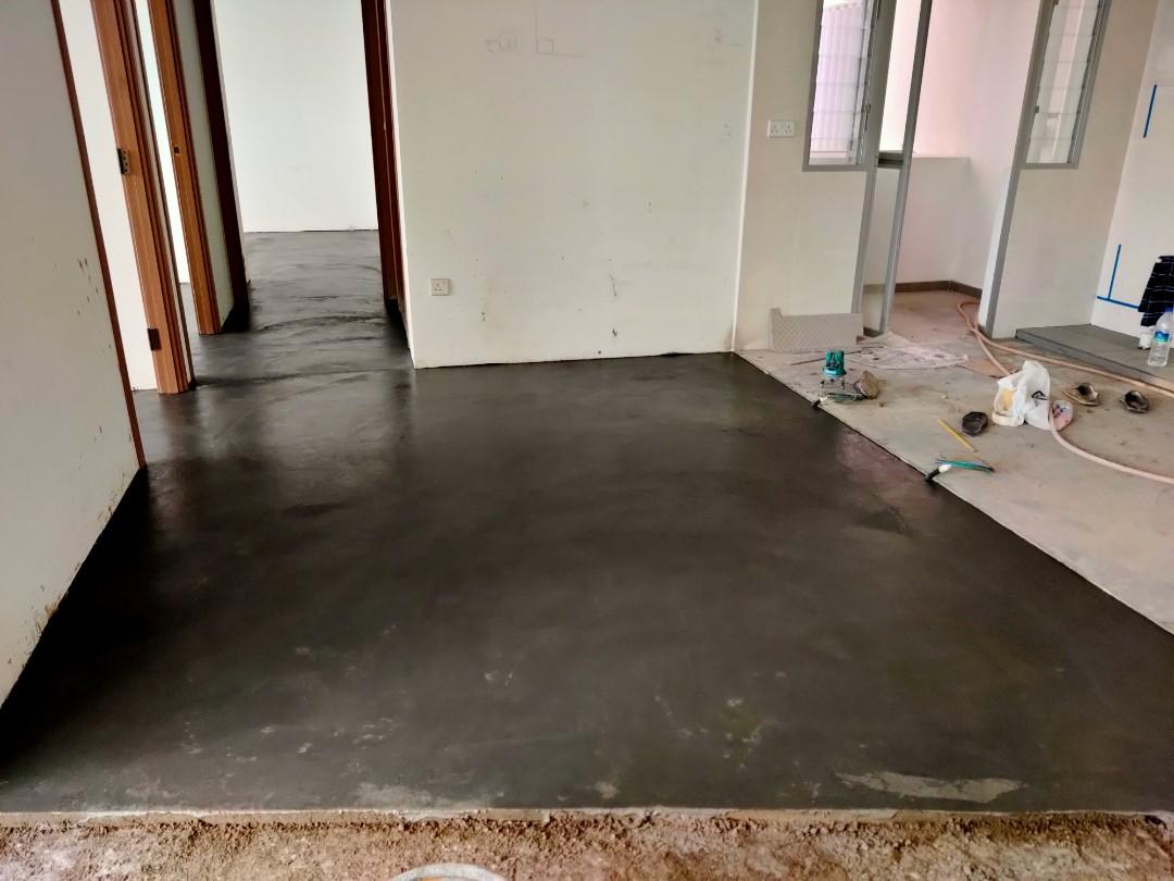 Screeding Work Cement Screed Home Services Renovations On Carousell