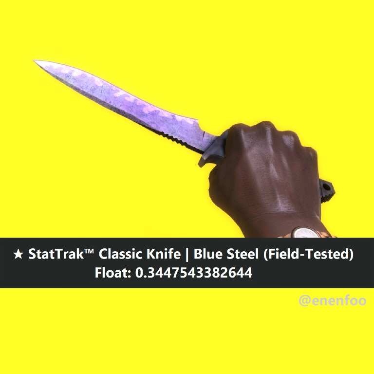 St Classic Knife Blue Steel Ft Field Tested Csgo Skins Knives Stattrak Blue Skin Purple Skin Grey Skin Gray Skin在旋轉拍賣