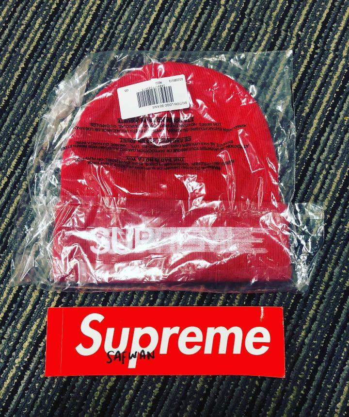 Supreme Beanie Motion Logo Men S Fashion Accessories Caps Hats On Carousell