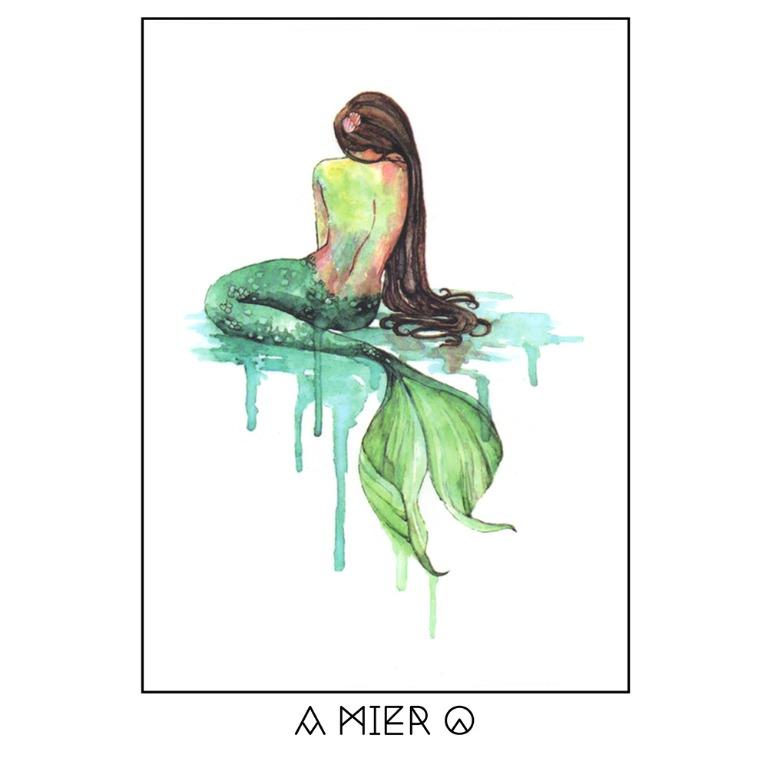 Temporary Tattoo Sad Mermaid Large Women S Fashion Accessories On Carousell