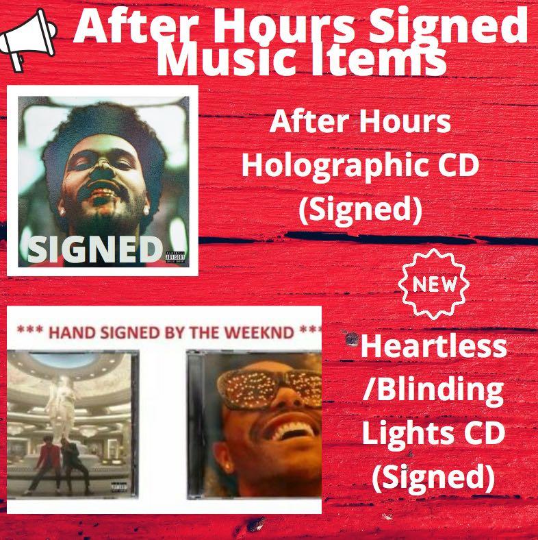 The Weeknd After Hour Signed Cd Heartless Blinding Lights Signed Cd Music Media Cd S Dvd S Other Media On Carousell