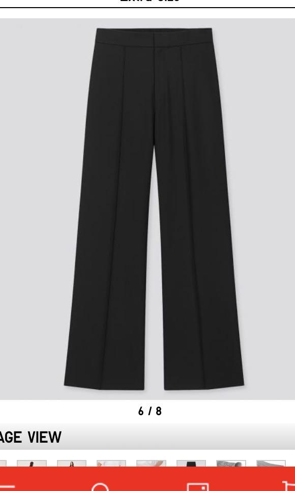 ANN4329: uniqlo women S size center seam black pants/ uniqlo high waist  Wide leg smart casual pants, Women's Fashion, Bottoms, Other Bottoms on  Carousell