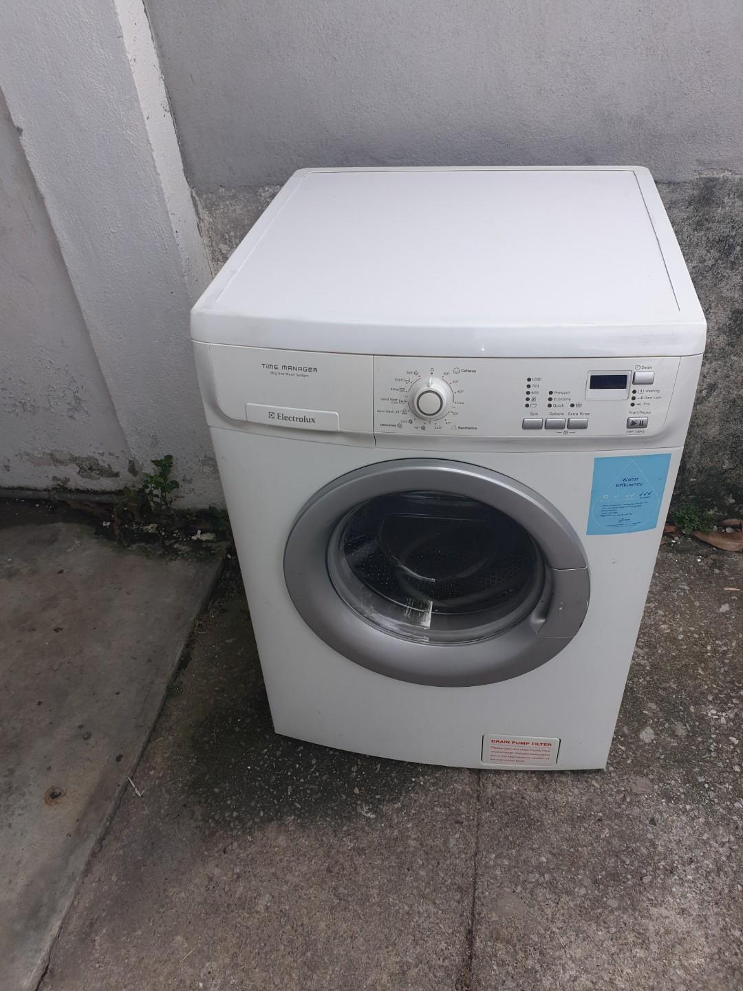 Used Electrolux Front Load Hot Washer 8 0kg Washing Machine Mesin Basuh Fully Automatic Stainless Steel Drum In Good Condition Kitchen Appliances On Carousell