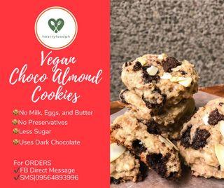 Vegan Choco Almond Cookies