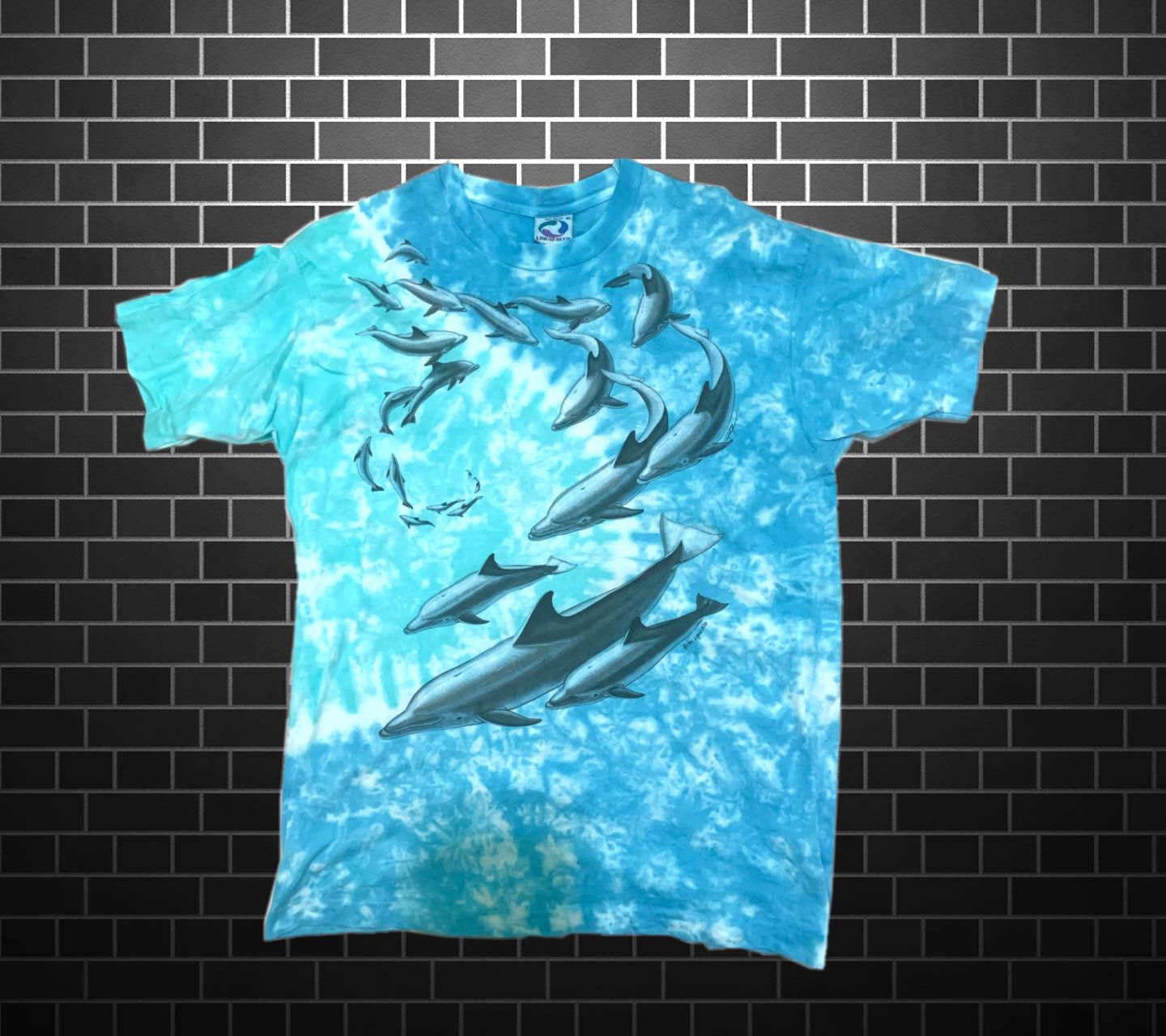 Vintage Dolphins/Whales Tie Dye T-shirt (As Seen on Half Baked) 1990 Liquid  Blue – For All To Envy