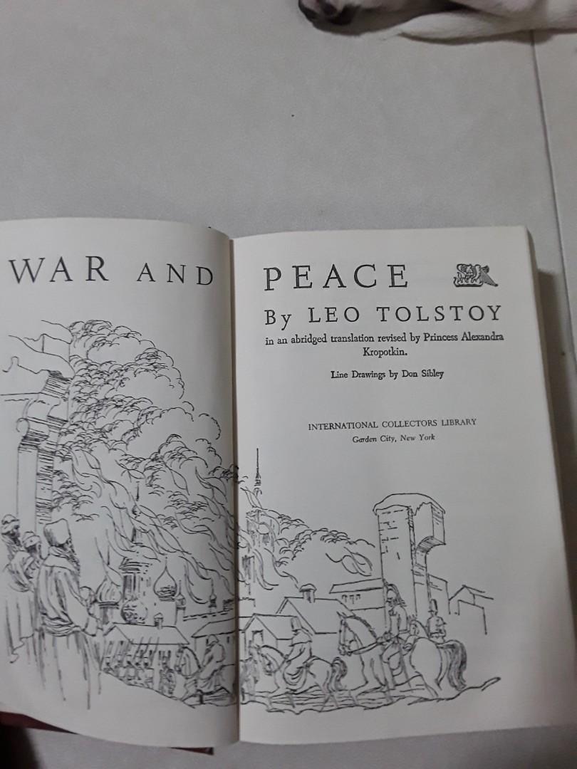 WAR AND PEACE - INTERNATIONAL COLLECTOR'S LIBRARY (Category: Storybooks) located in Silang. Submitted by dlphay (Listing ID 1017796172, Image 3). Description: PICTURES ARE A PART OF THE DESCRIPTION,WHAT YOU SEE IS WHAT YOU. FOR SALE OR POSSIBLE TRADE UP OR DOWN,INTERESTED ITEMS INCLUDE VINTAGE ART, BOOKS, CLOTHING, MOTORCYCLES,MILITARY, KNIVES,BOLOS,CARVINGS, LAMPS,SCULPTURES, COSTUME JEWELRY, FURNITURE, COLLECTIBLES, POTTERY, PICTURES, PAINTINGS