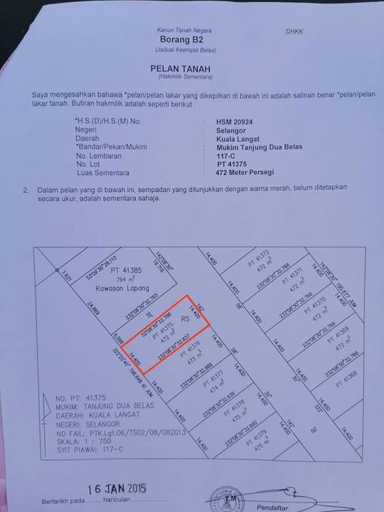 Kos Pecah Geran Tanah Perak
