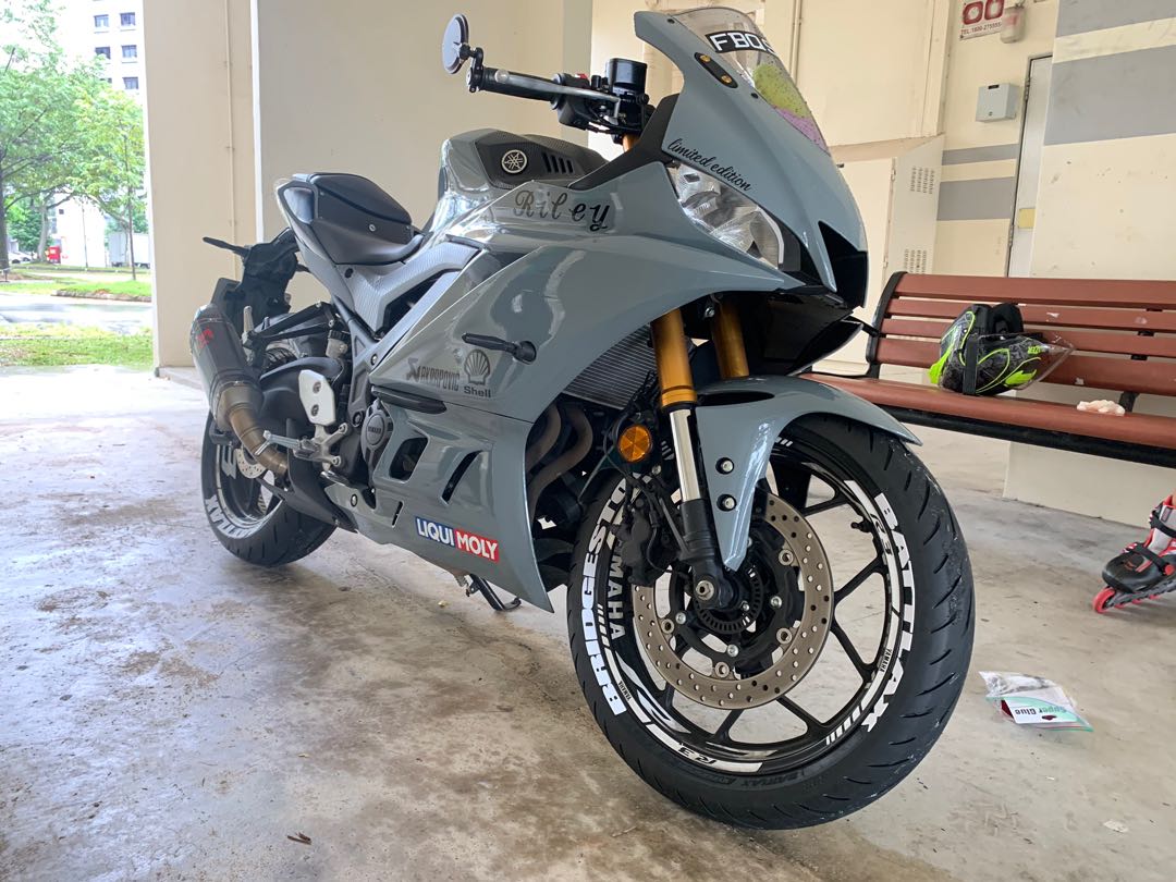 Yamaha r3 Tyre bomb tyre lettering tyre tag tire lettering tire wording tyre wording tire tag tyrebomb Motorcycles Motorcycle Accessories on Carousell