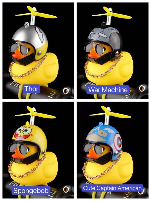 Yellow helmet duck motorcycle duck bicycle duck rubber duck