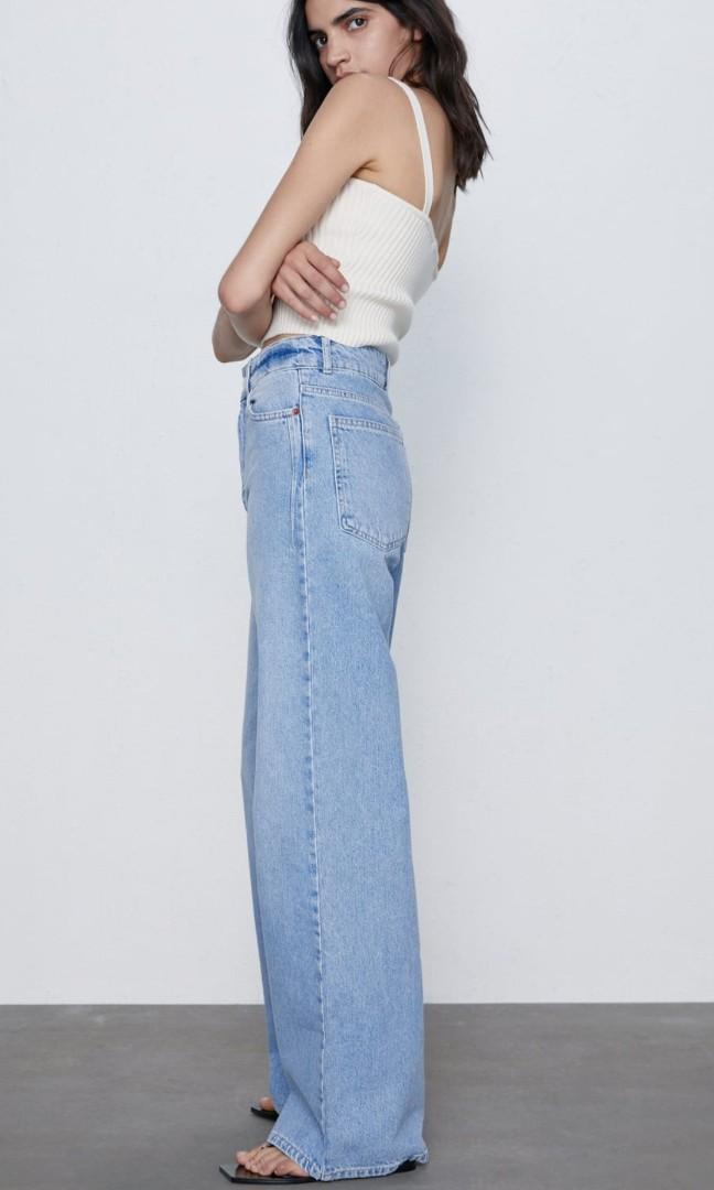 Zara Wide Leg Jeans Highwaist Shopee Philippines | Hot Sex Picture