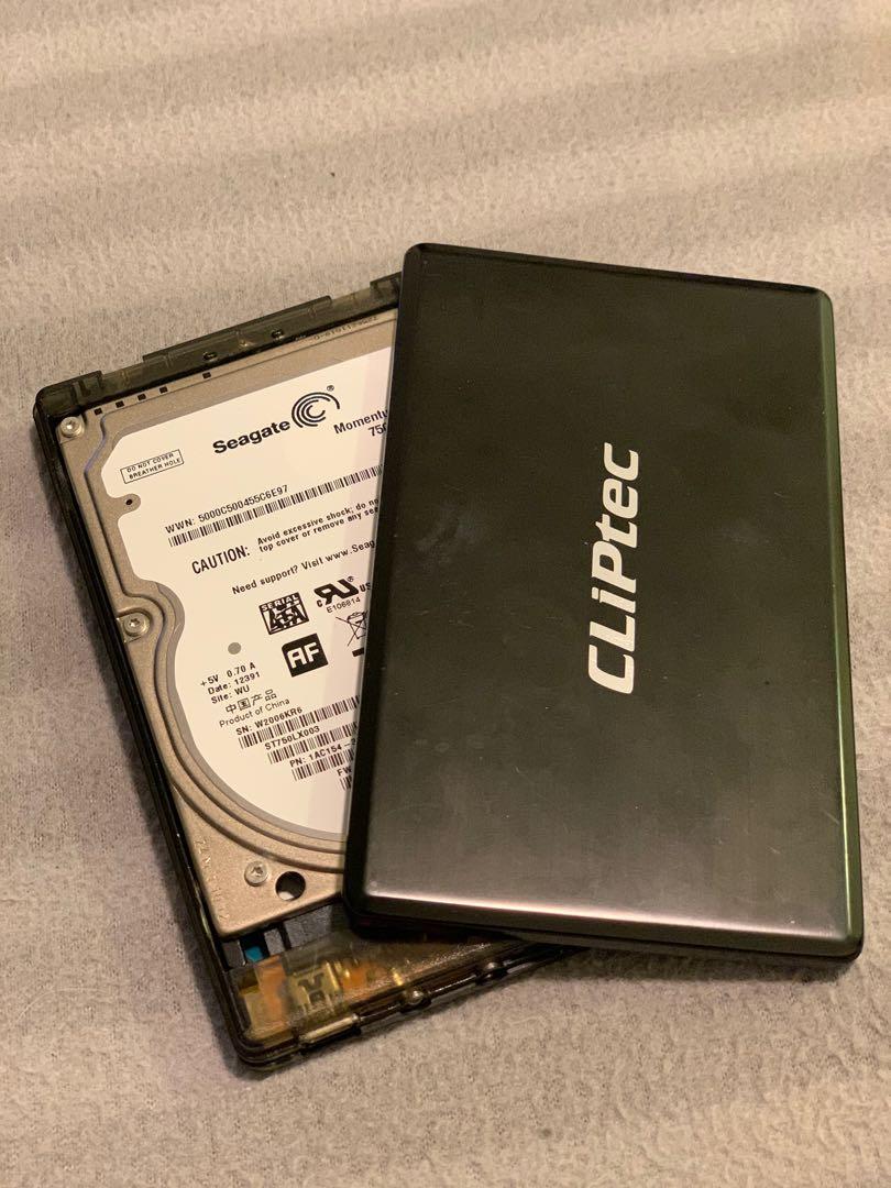 750GB 2.5” HDD with enclosure