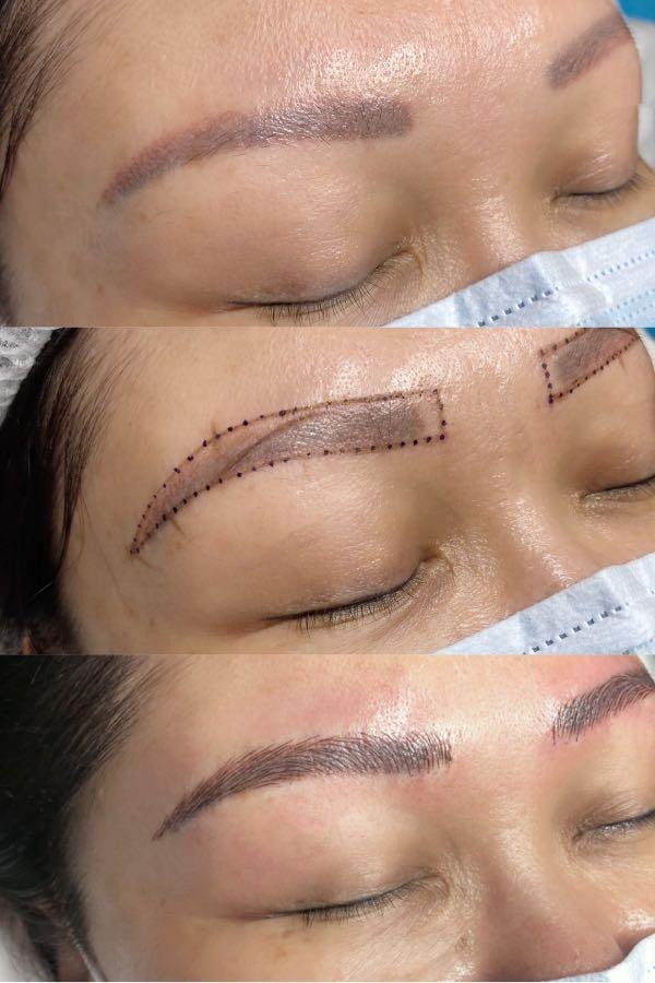 6d Eyebrow Embroidery Before And After Beauty Personal Care Face Makeup On Carousell