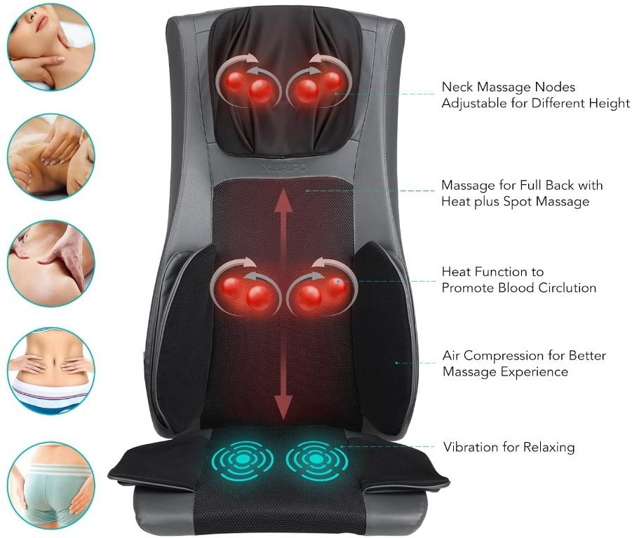 Naipo neck & back massager with heat and air compression deals