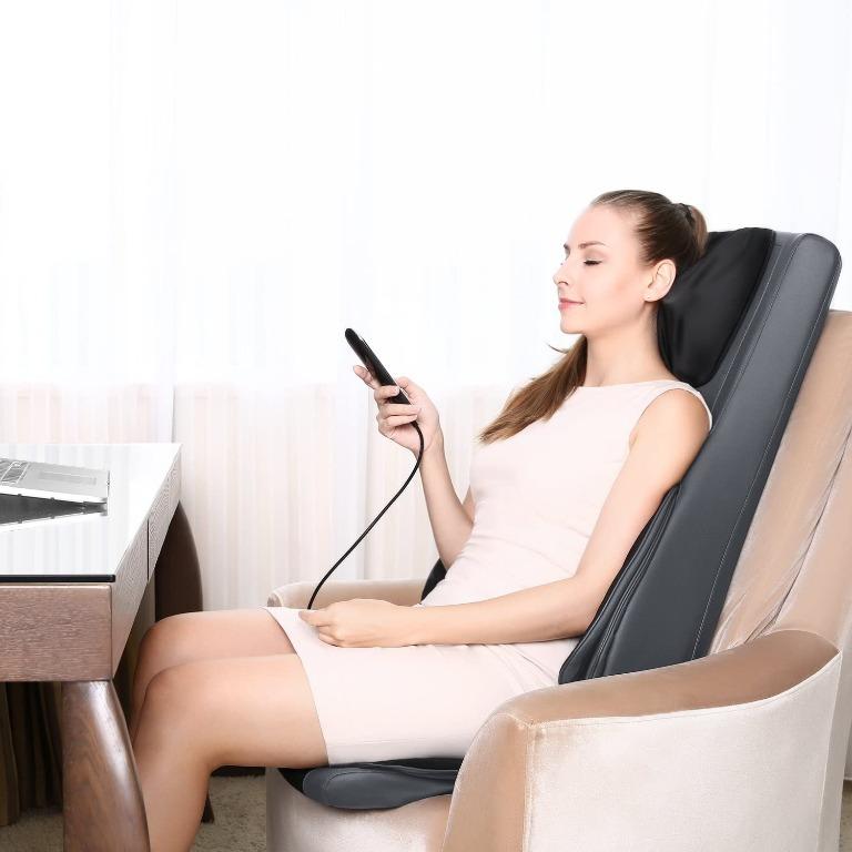 9151 Naipo Back Massager Shiatsu Massage Chair Cushion Electric Seat Pad With Soothing Heat 