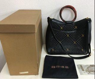 全新 黑鹿皮 珍貴稀有 兩用包Indenya INDENYA