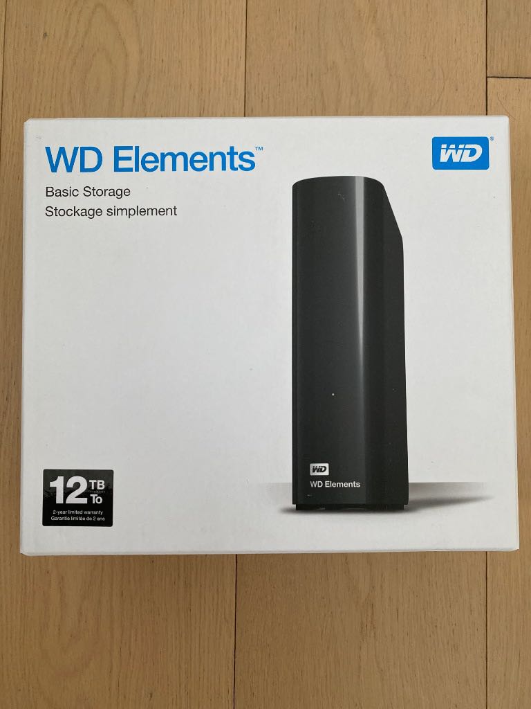 全新未開封WD Elements 12TB USB3.0 外置硬碟, 電腦＆科技, 電腦周邊及 