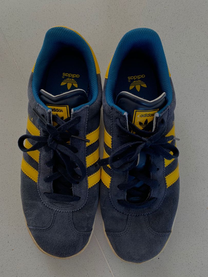 Adidas Retro Gazelles in Navy \u0026 Yellow 