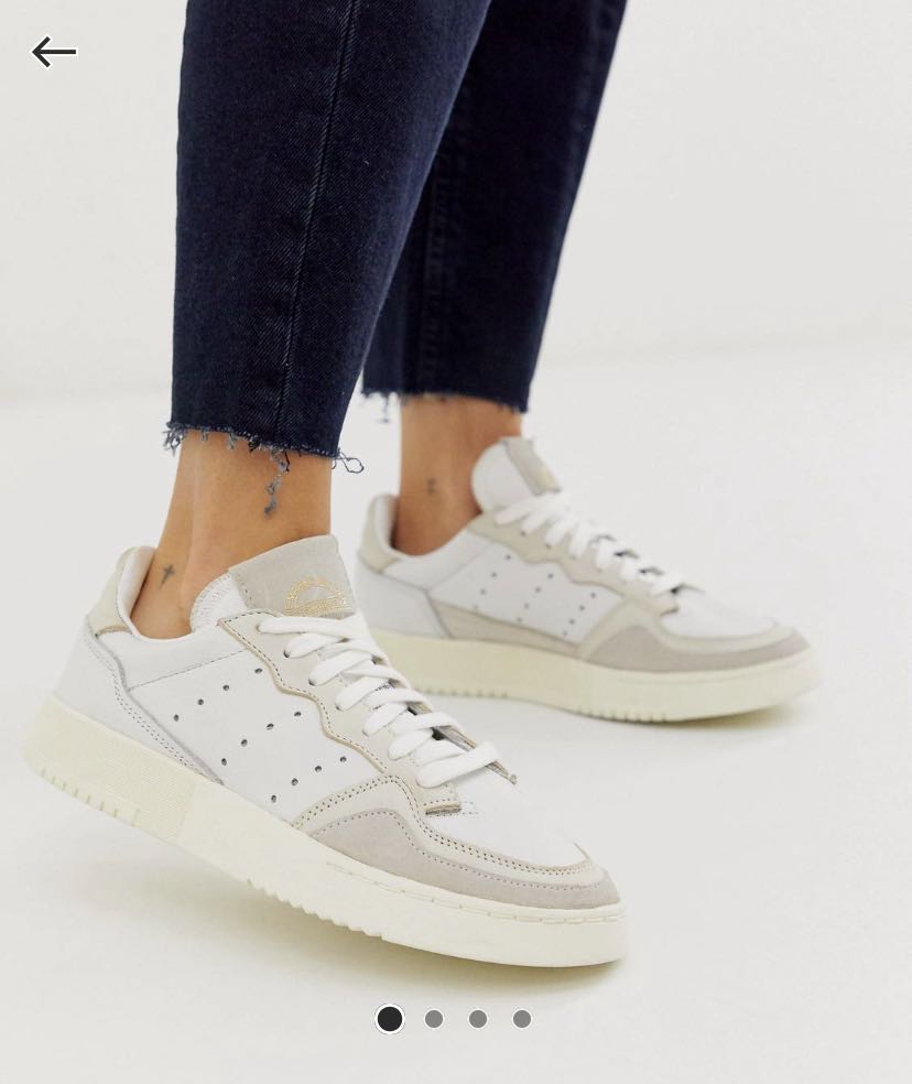 Adidas white supercourt trainers clearance