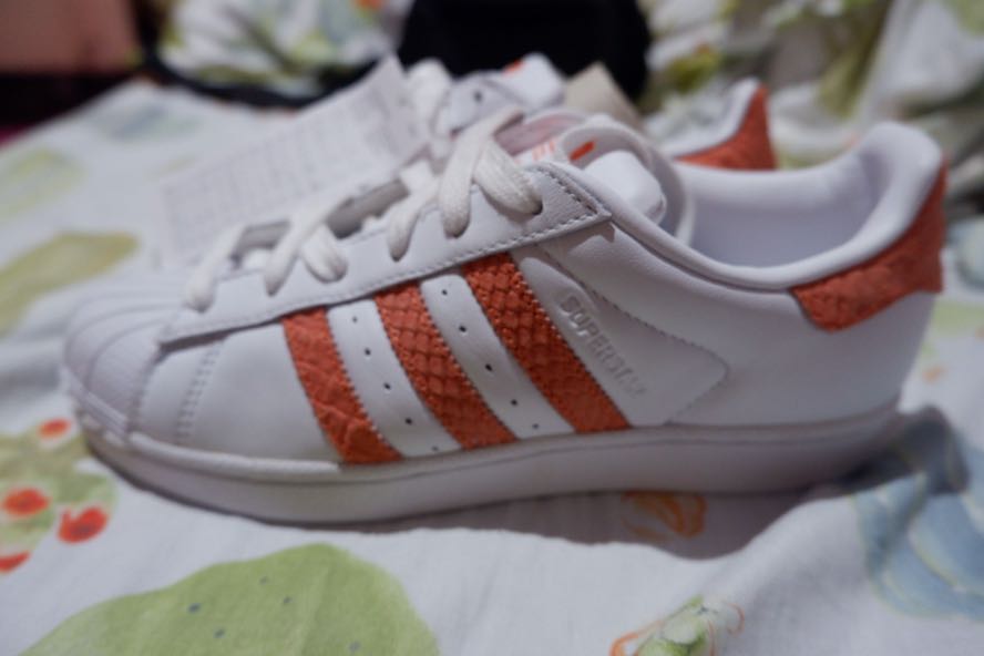 Original Adidas Superstar Orange Stripe 