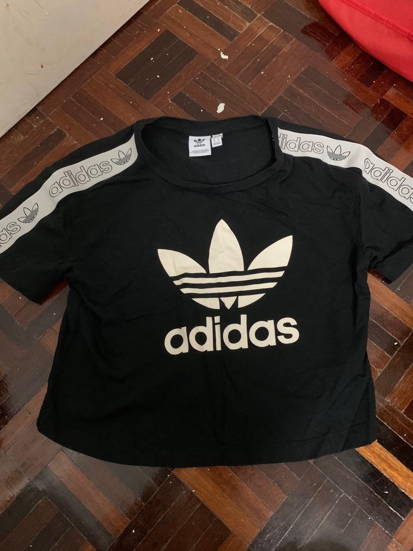 adidas crop top tee