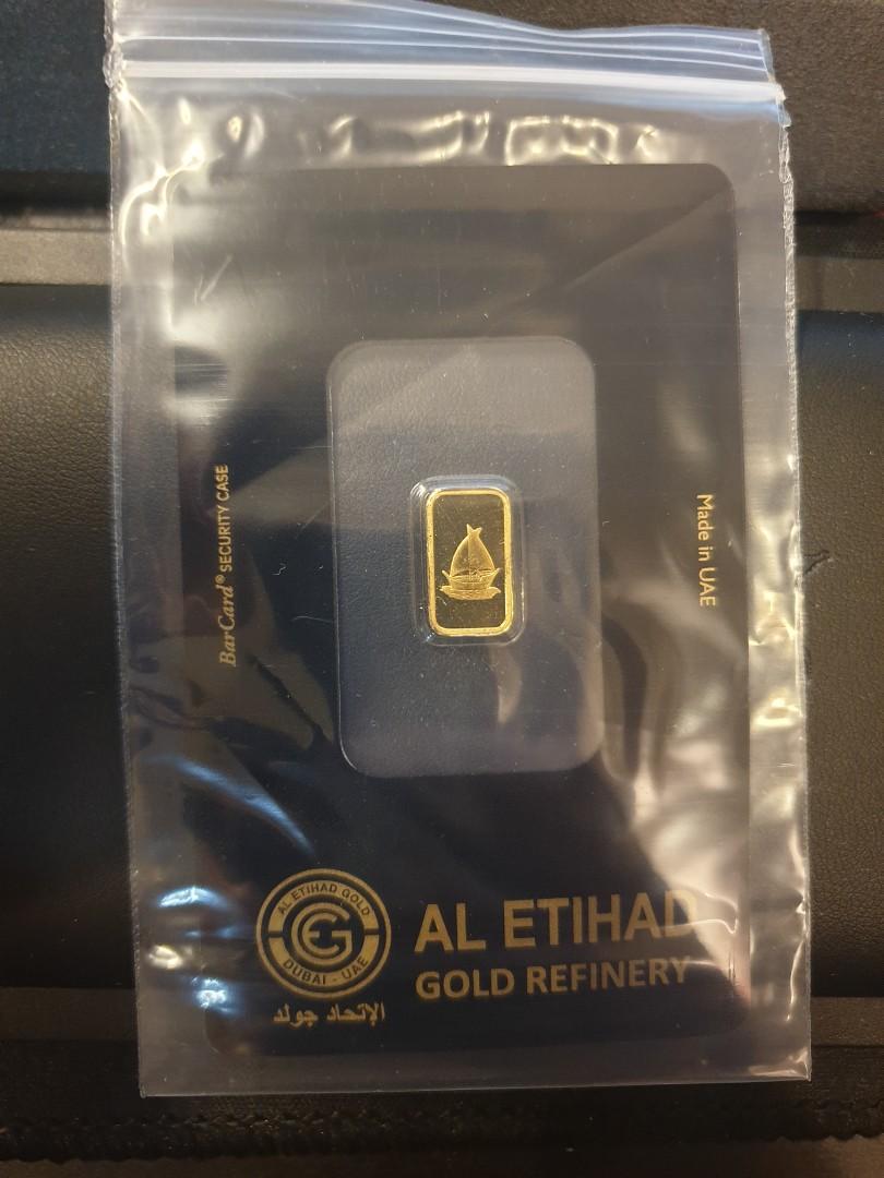 Al Etihad 1gm Gold Bar 999 9 Antiques Vintage Watches Jewellery On Carousell