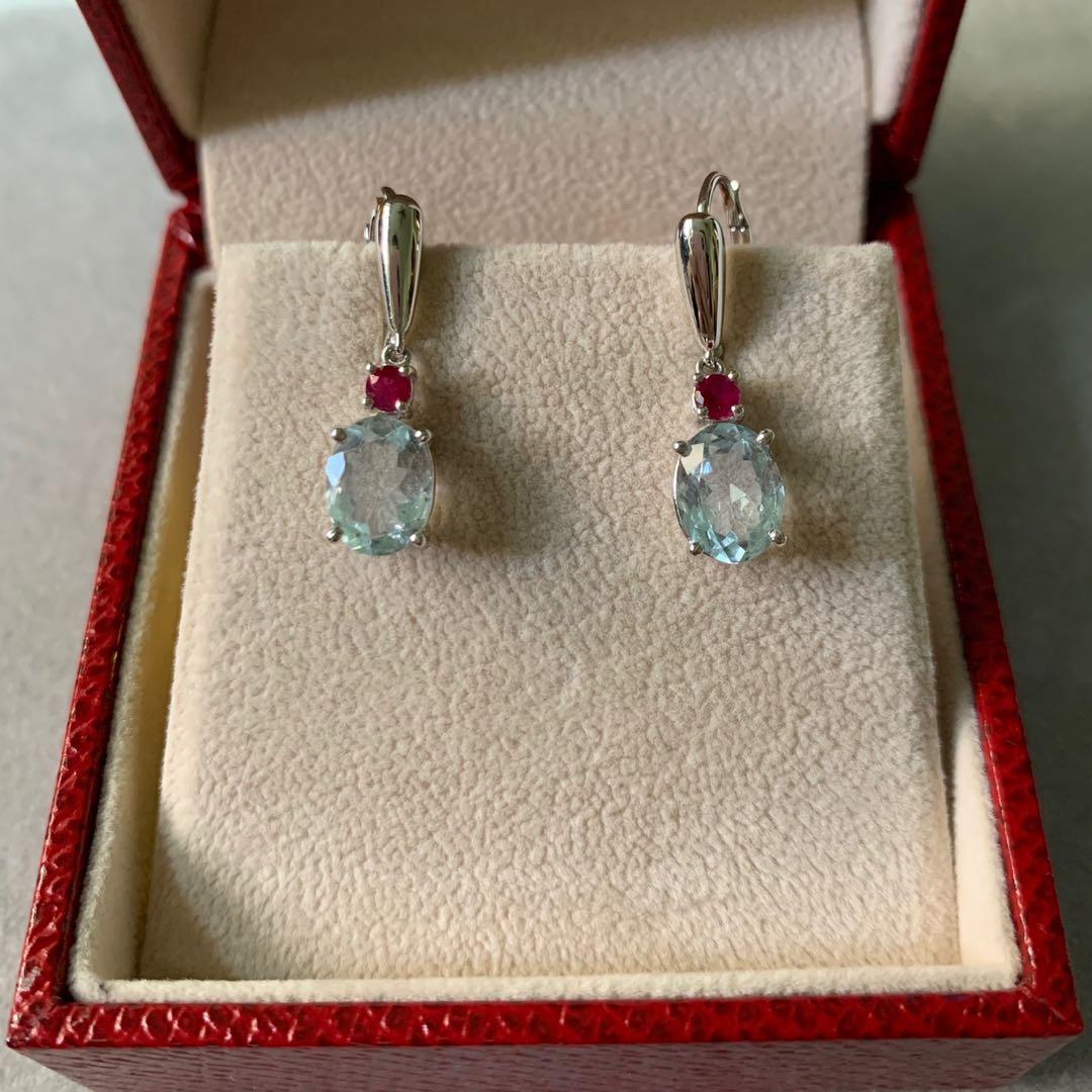 Ruby and aquamarine jewelry deals