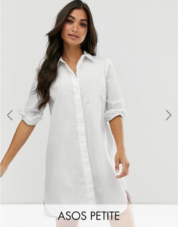 mini shirt dress white