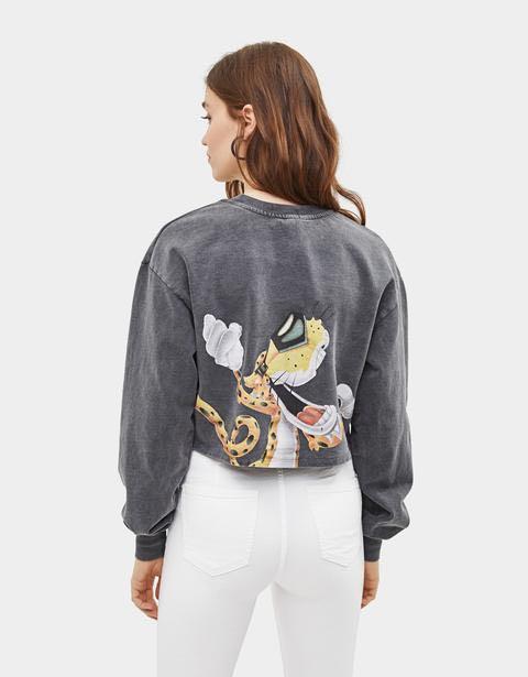 Bershka cropped cheetos sweatshirt