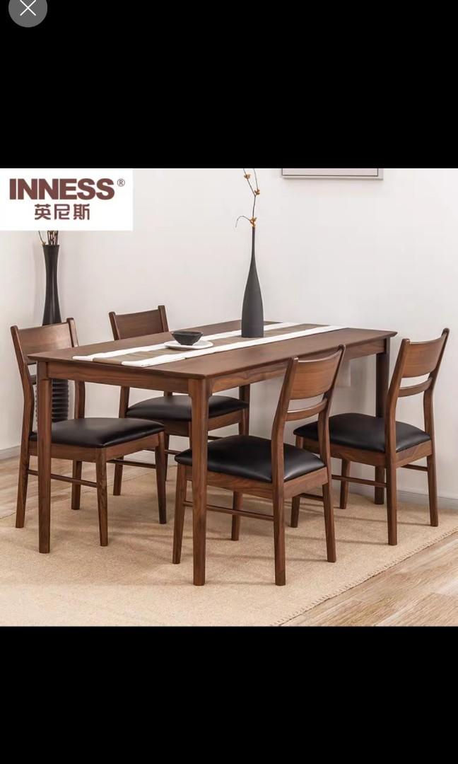 Big Wood Dark Dining Gathering Table Detached Parts Home Furniture Furniture On Carousell