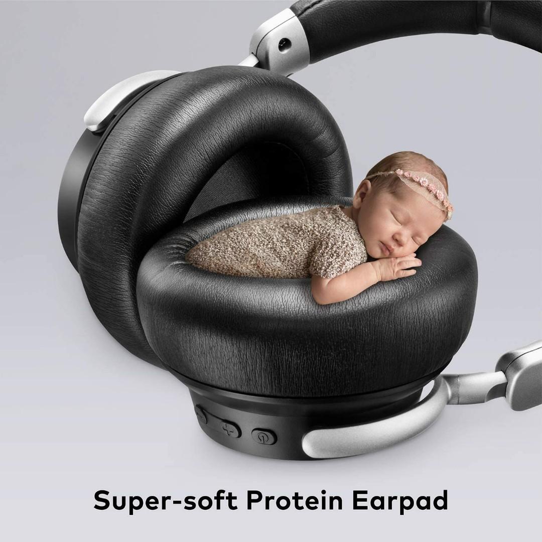 Bnib Boltune bh011 Noise Cancelling Headphones 2019 Upgraded Bluetooth Headphones with Microphone Deep Bass Wireless Headphones Over Ear Protein Earpads 30H Playtime last set Audio Headphones Headsets...