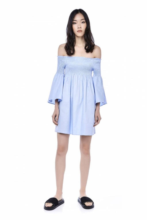 Catrina Off Shoulder Bell Sleeve Tunic Women s Fashion Tops