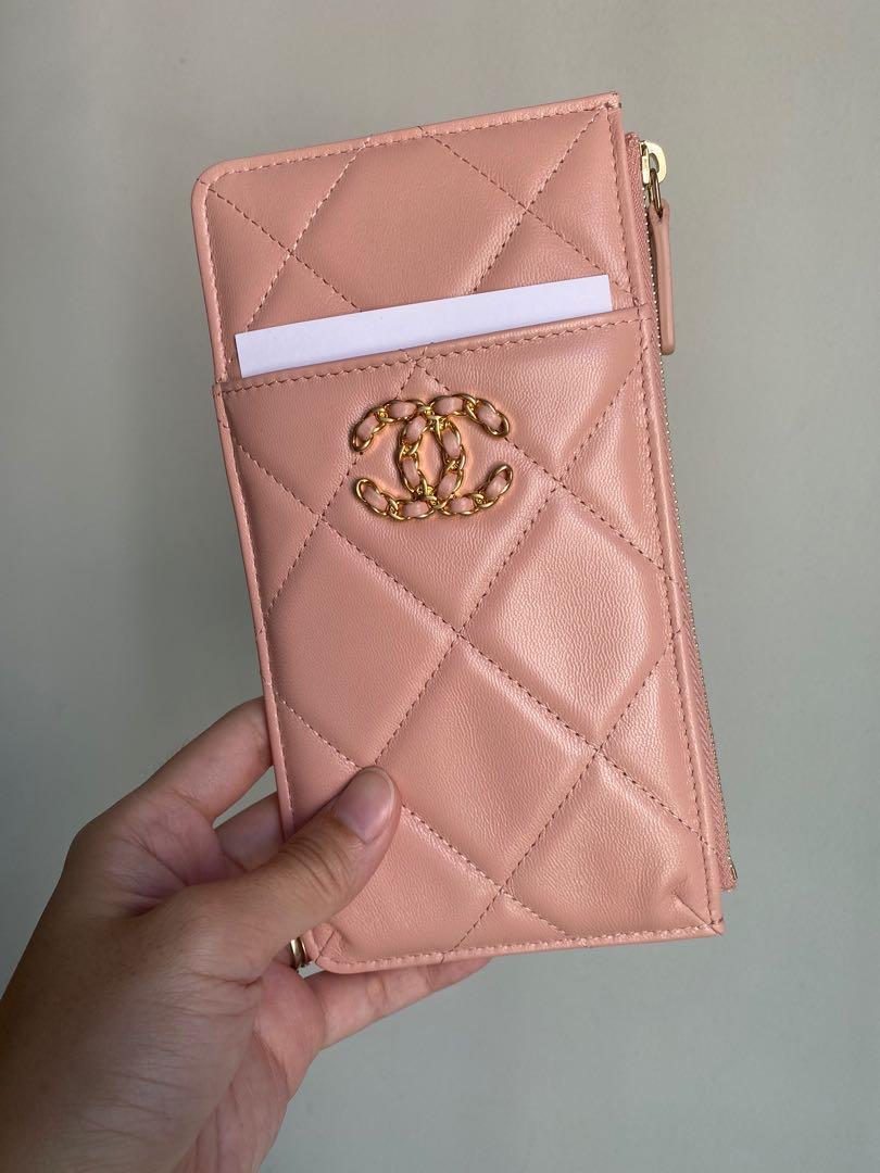 Chanel 2021 2021 Chanel 19 Card Holder Card Holder - Pink Wallets