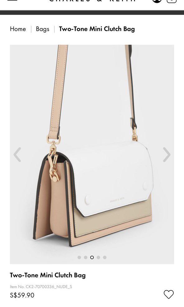 Charles Keith two tone mini clutch bag Women s Fashion Bags