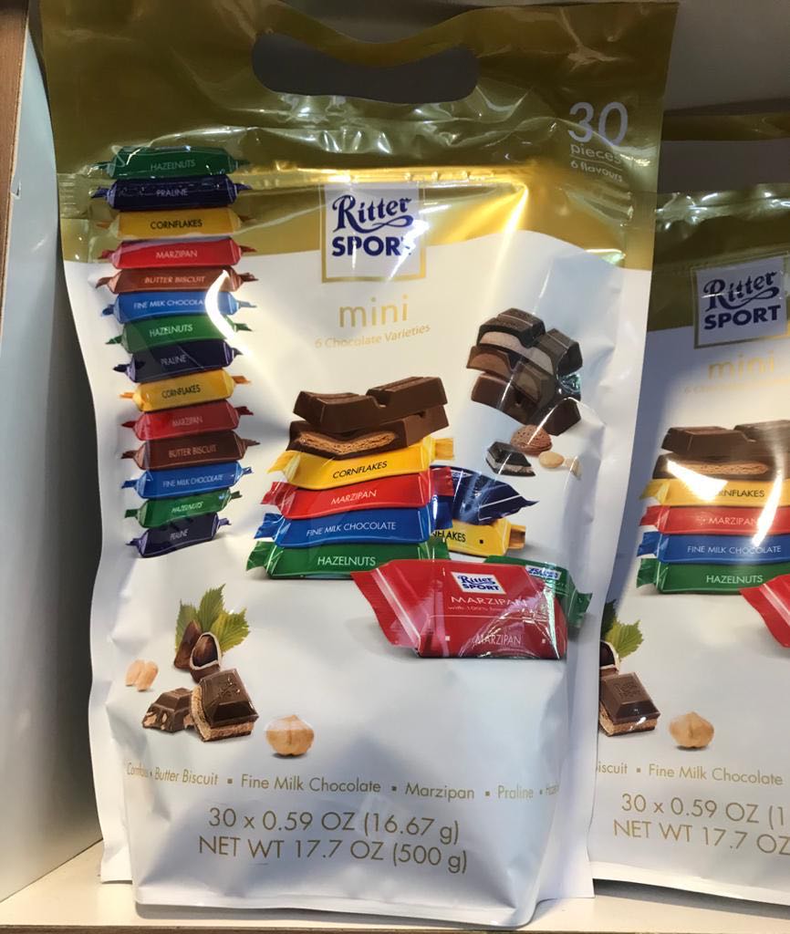 Choc Ritter Sports Mini Food Drinks Packaged Snacks On Carousell