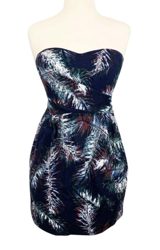 club monaco strapless dress Club Monaco Tiered Overlay Tube Dress by Club Monaco