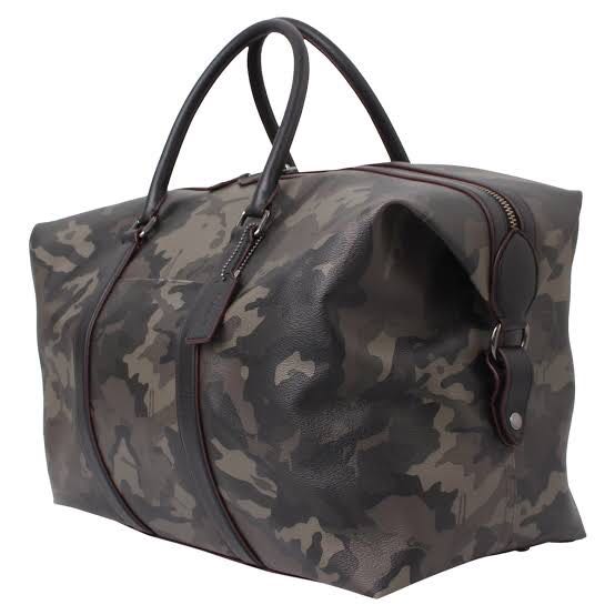 coach camo duffle bag