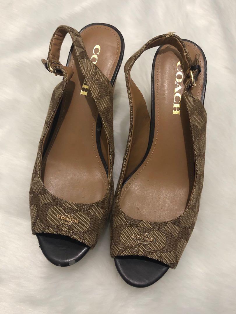 Coach wedge sandals price deals