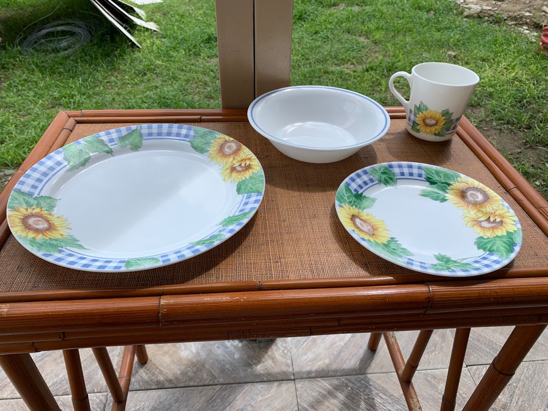 Corelle sunflower dishes on sale