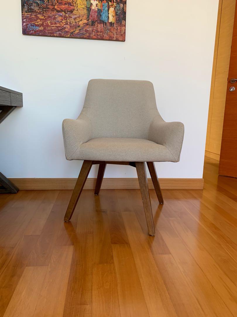 Crate Barrel Swivel Armchair Furniture Tables Chairs On Carousell