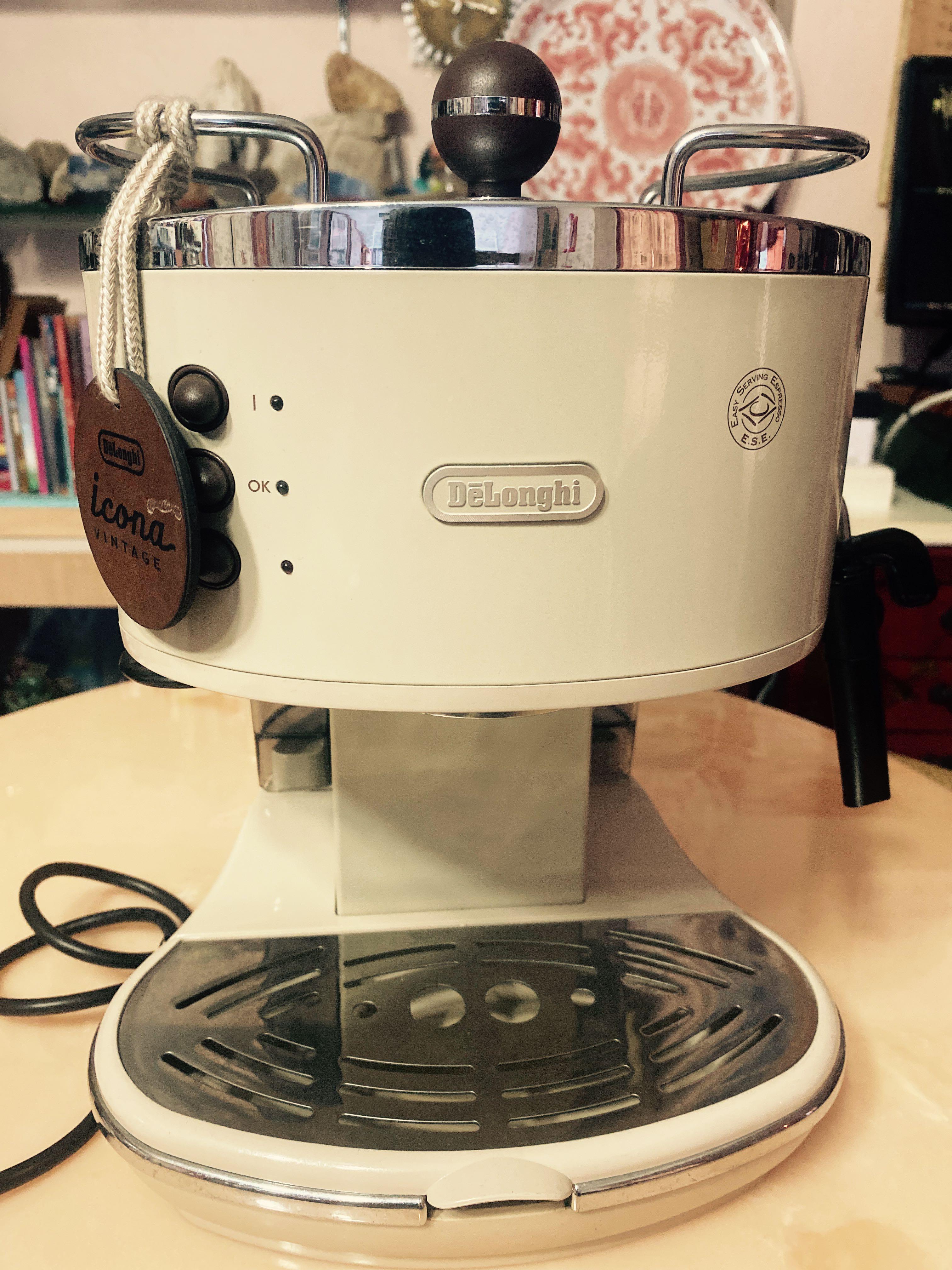 Delonghi Icona Vintage Pump Espresso Coffee Maker, TV & Home Appliances