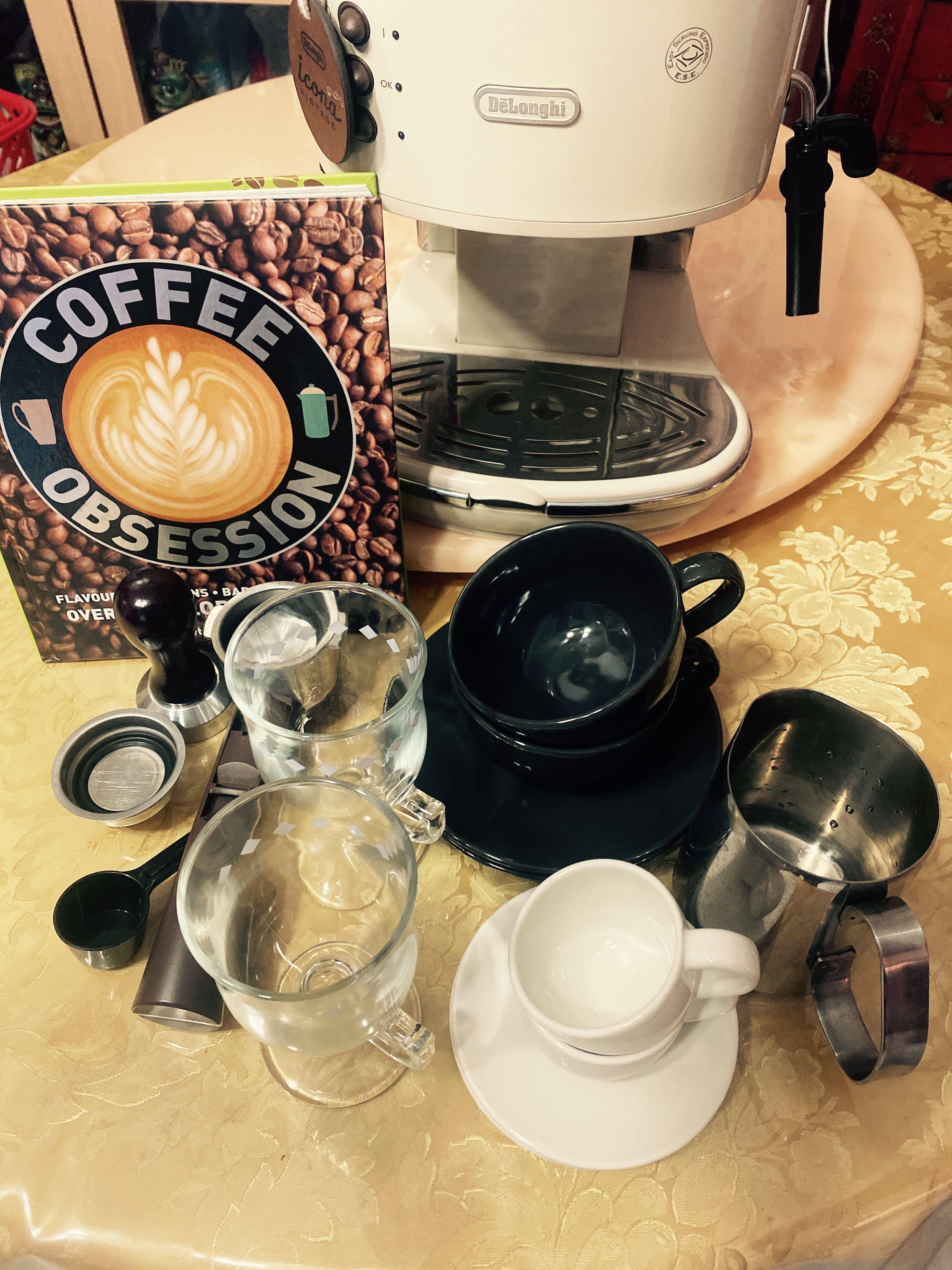 Delonghi Icona Vintage Pump Espresso Coffee Maker, TV & Home Appliances