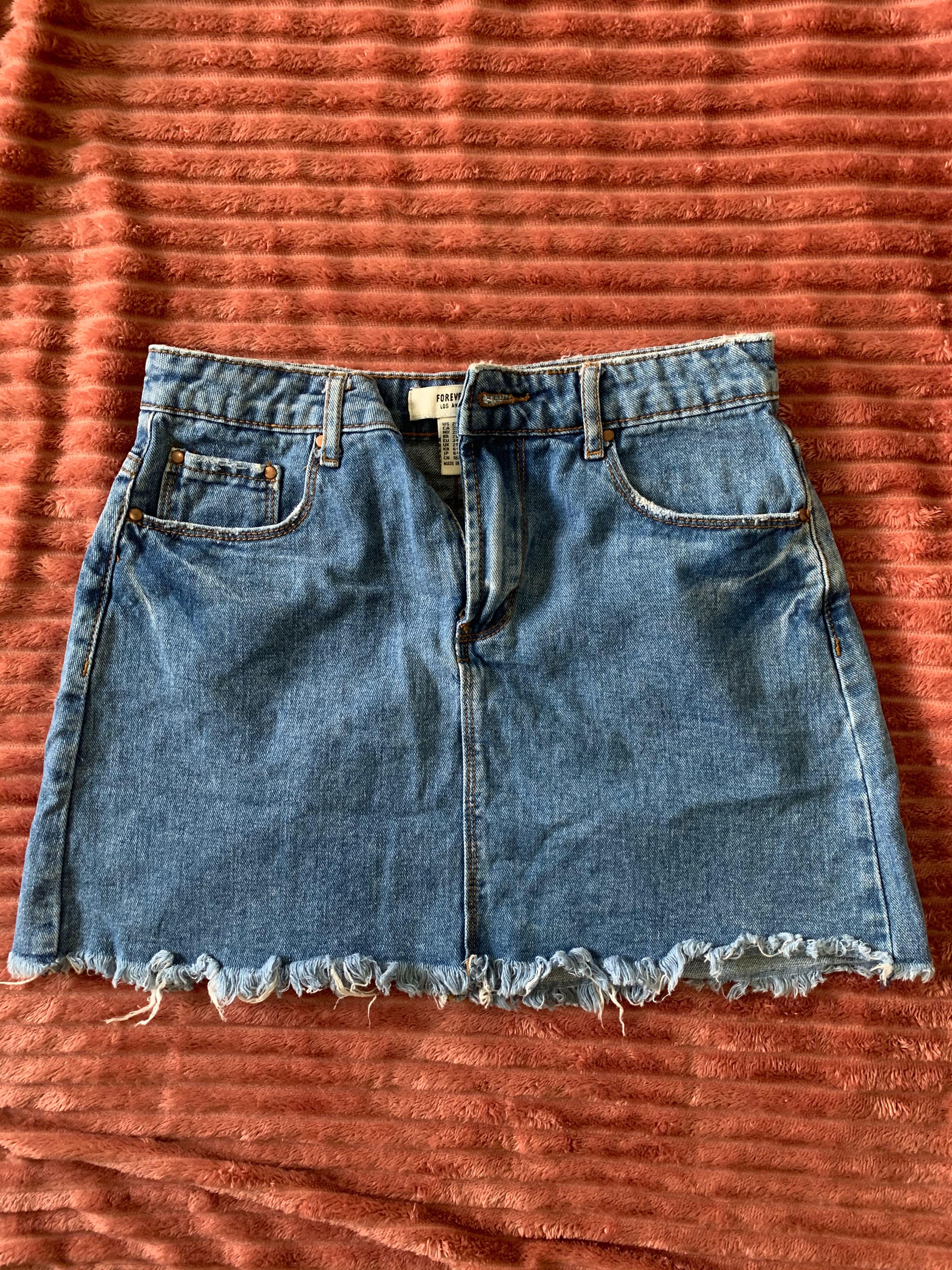 forever 21 jeans skirt