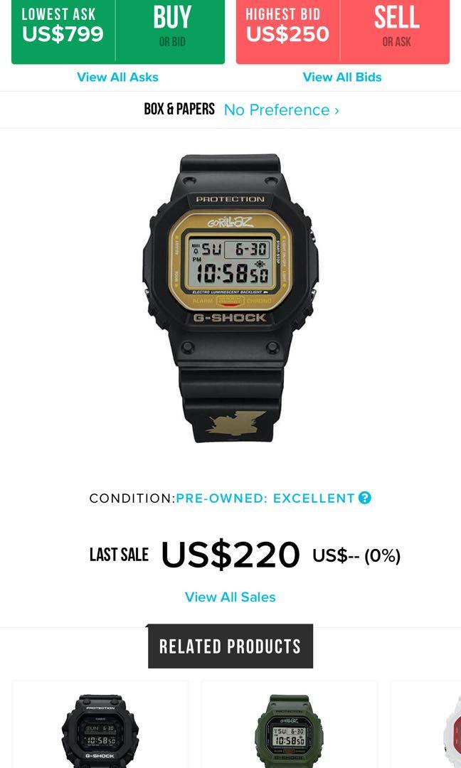 G-Shock X Gorillaz Limited Edition “2-D”, Men'S Fashion, Watches &  Accessories, Watches On Carousell