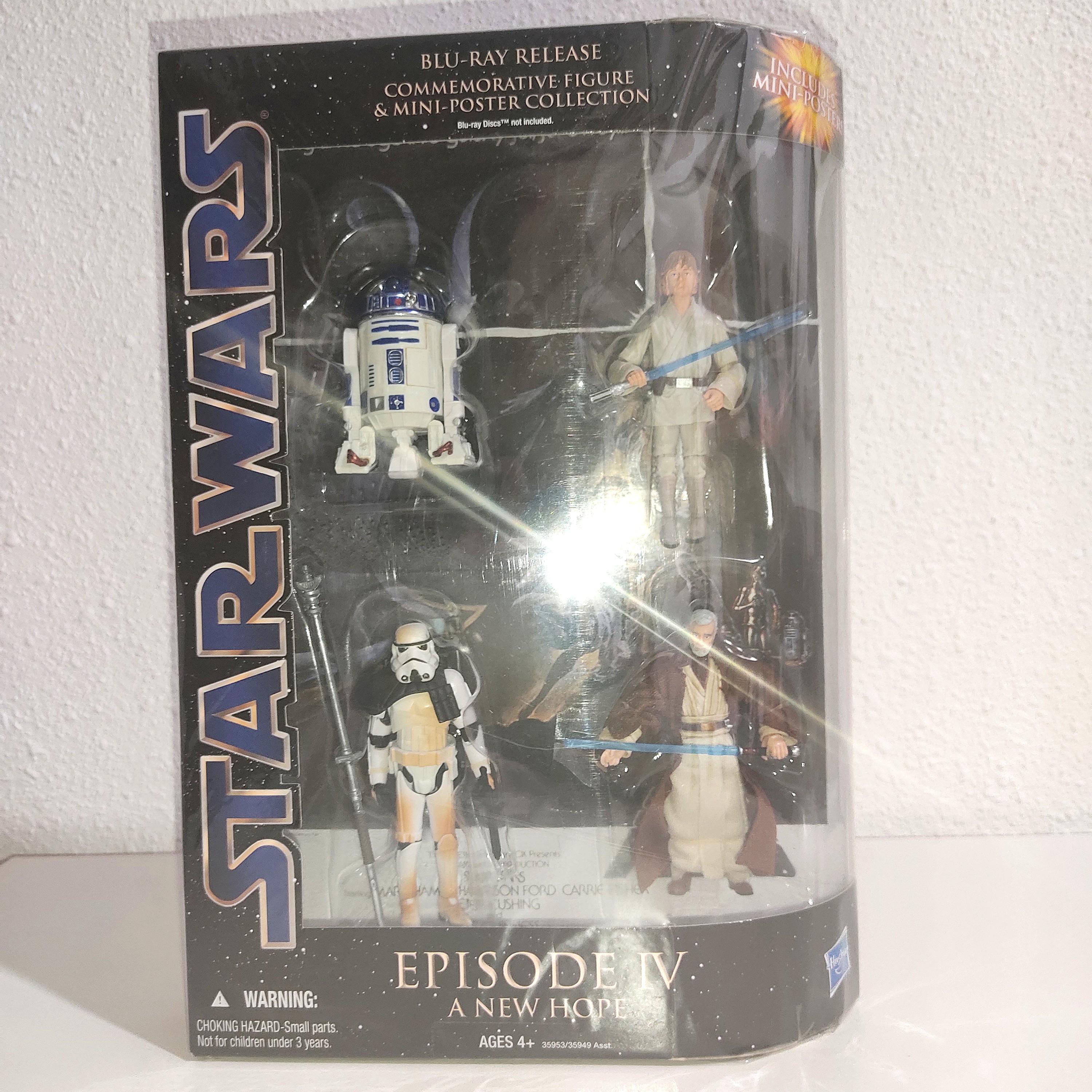 Star Wars A New Hope DVD Collections Blu-Ray Release Commemorative 3.75  Action Figure Set Episode IV Hasbro - ToyWiz