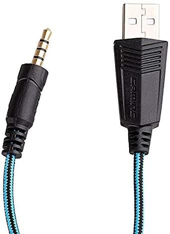 Kotion Each G9000 Gaming Headset Headphones 3.5mm Stereo Jack with Mic LED Light for Xbox One S Xbox one PS4 Tablet Laptop Cell Phone Black Blue