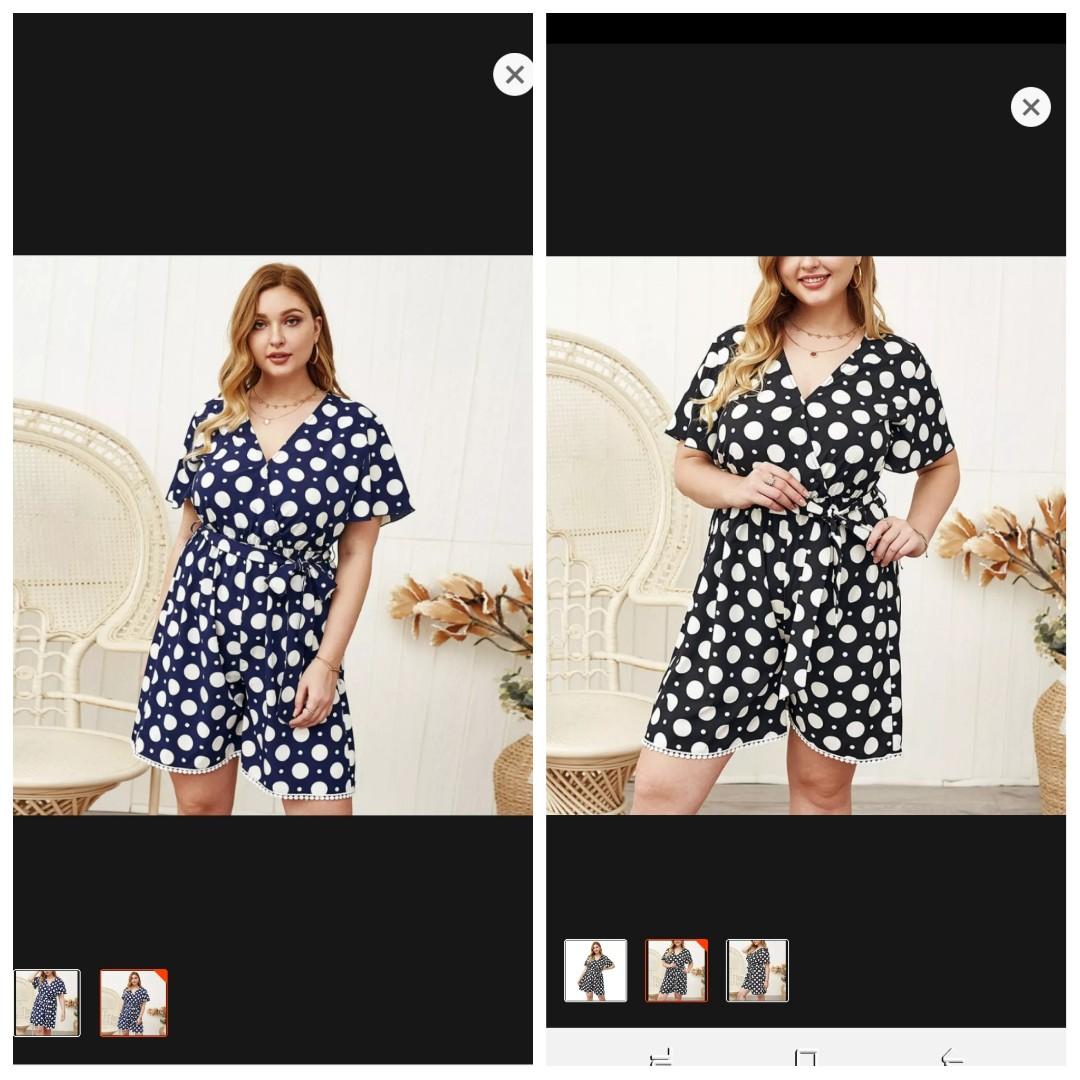 plus size polka dot jumpsuit