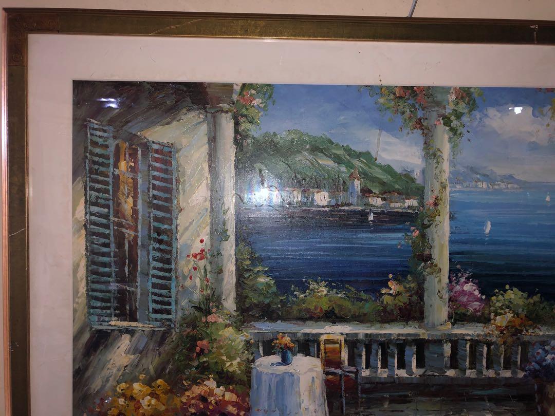 Large Canvas Painting Signed (Category: Art & Prints) located in Santa Maria. Submitted by casa_de_marques (Listing ID 1022167615, Image 3). Description: Very beautiful and latge canvas painting Canvas size it 90cm x 60 cm .