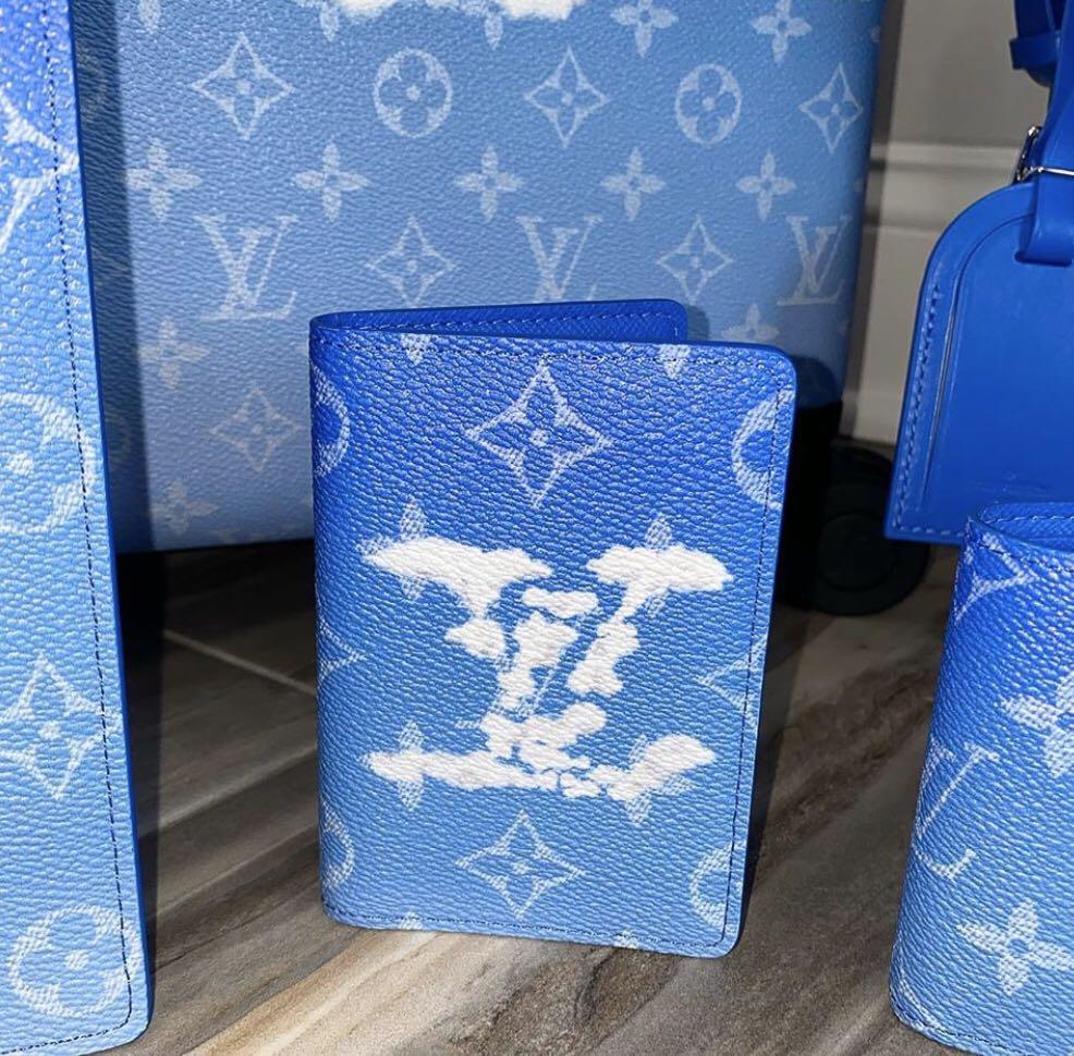Louis Vuitton Pocket Organizer Clouds Monogram Blue in Coated