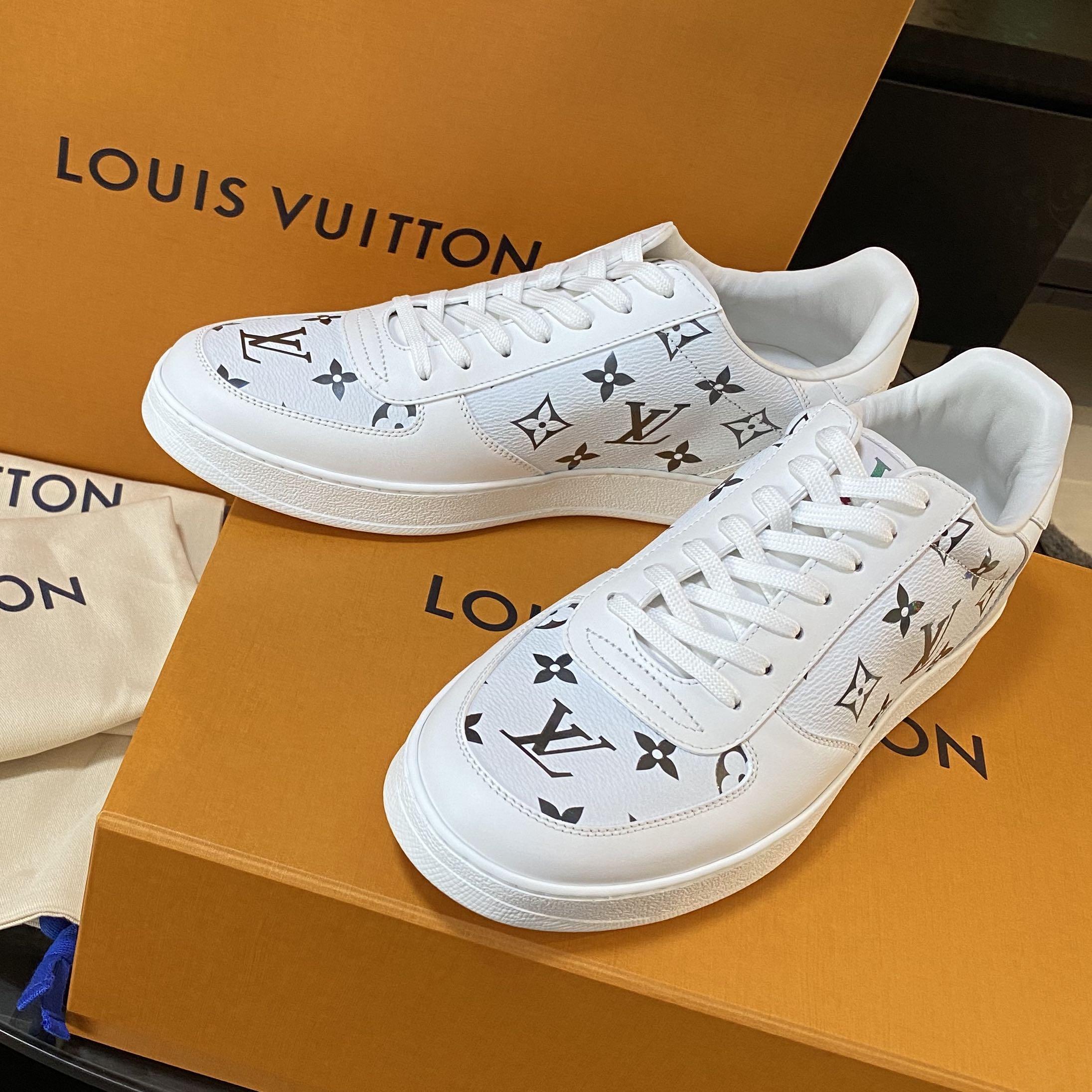 Louis Vuitton White/Pink Mesh and Leather Stellar Sneaker Mules Size 38.5 Louis  Vuitton