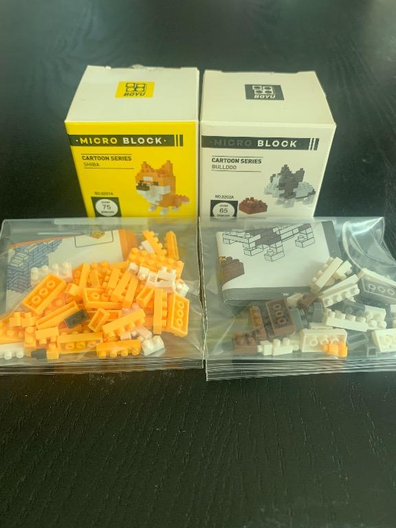 Micro Block Cartoon Series Shiba, Bulldog, Monsters Inc. Mike and